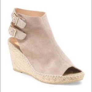 Kanna suede leather wedge espadrille sandals